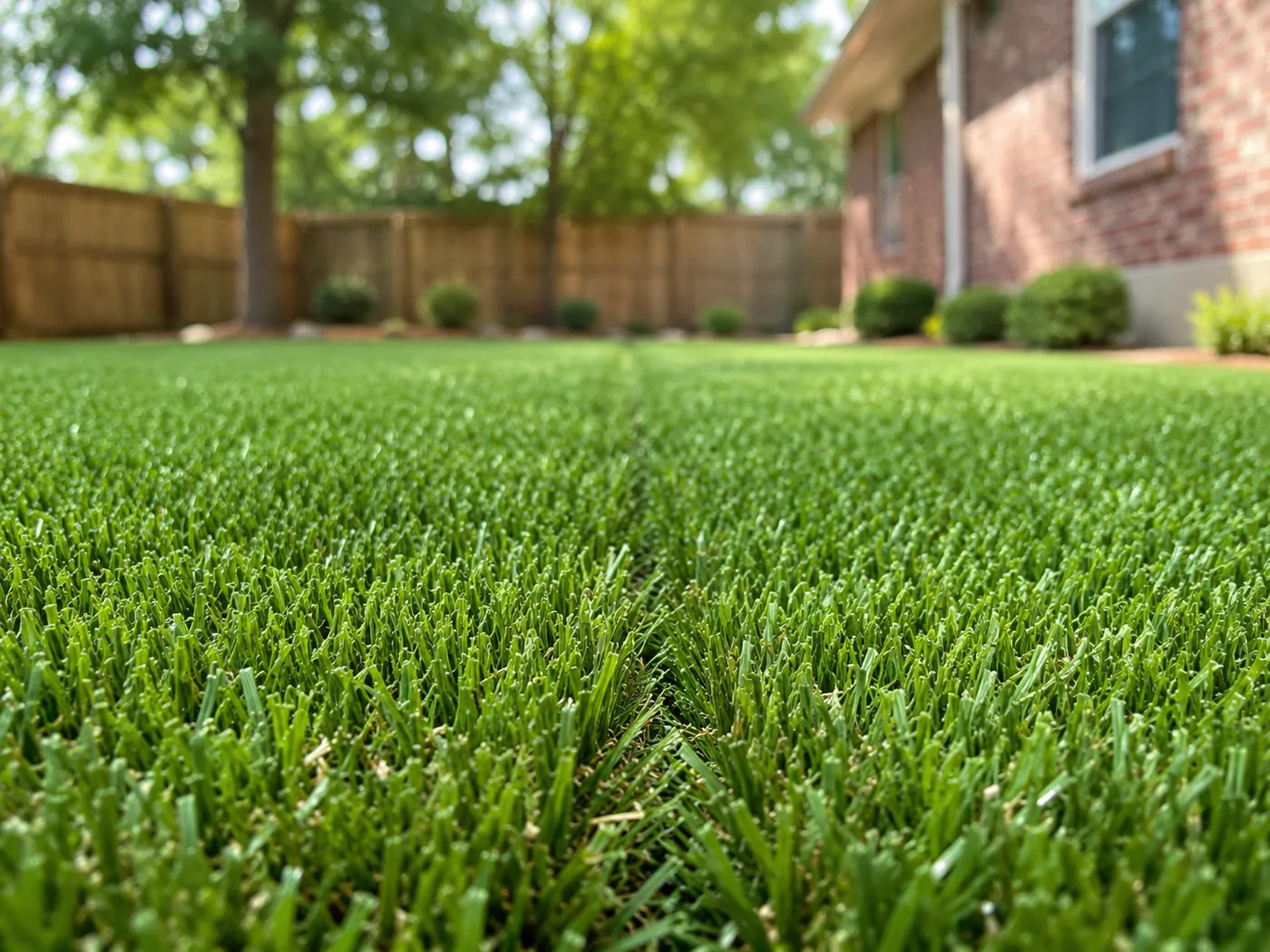 Artificial turf installation detail