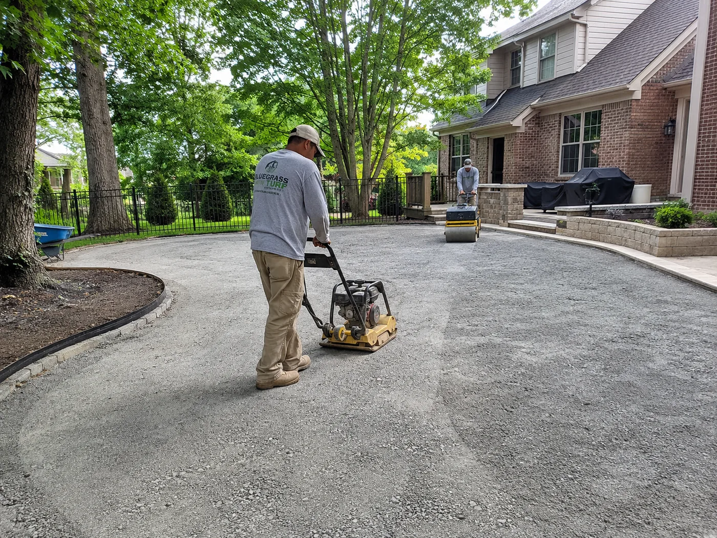 Artificial turf installation detail