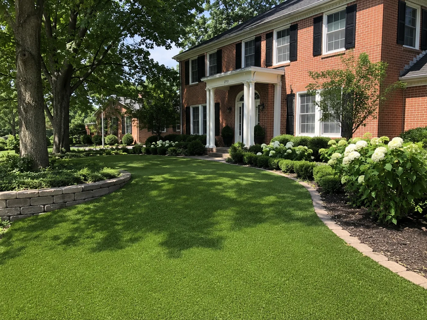 Artificial grass lawn in Lexington KY