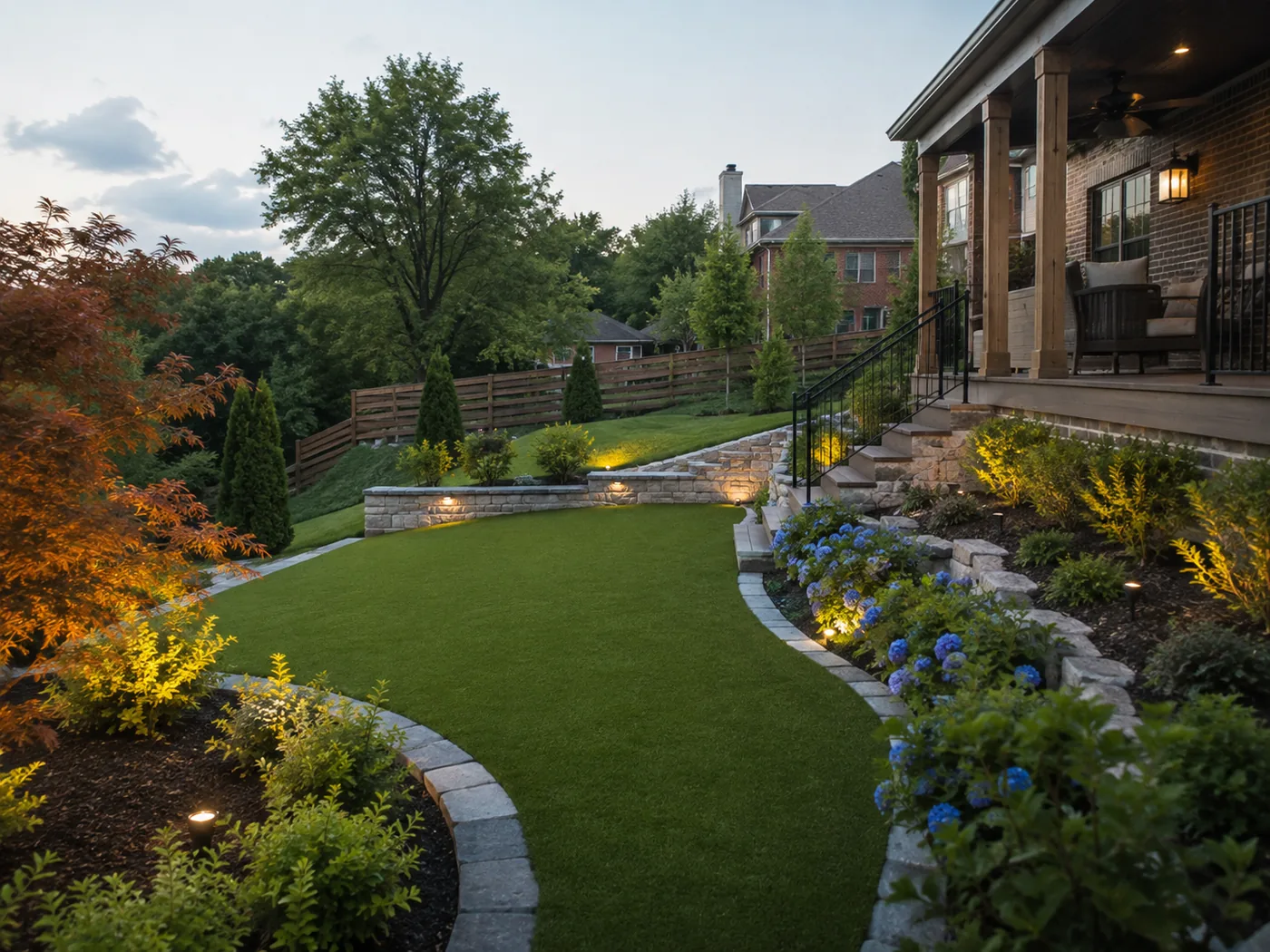 Artificial grass lawn in Lexington KY