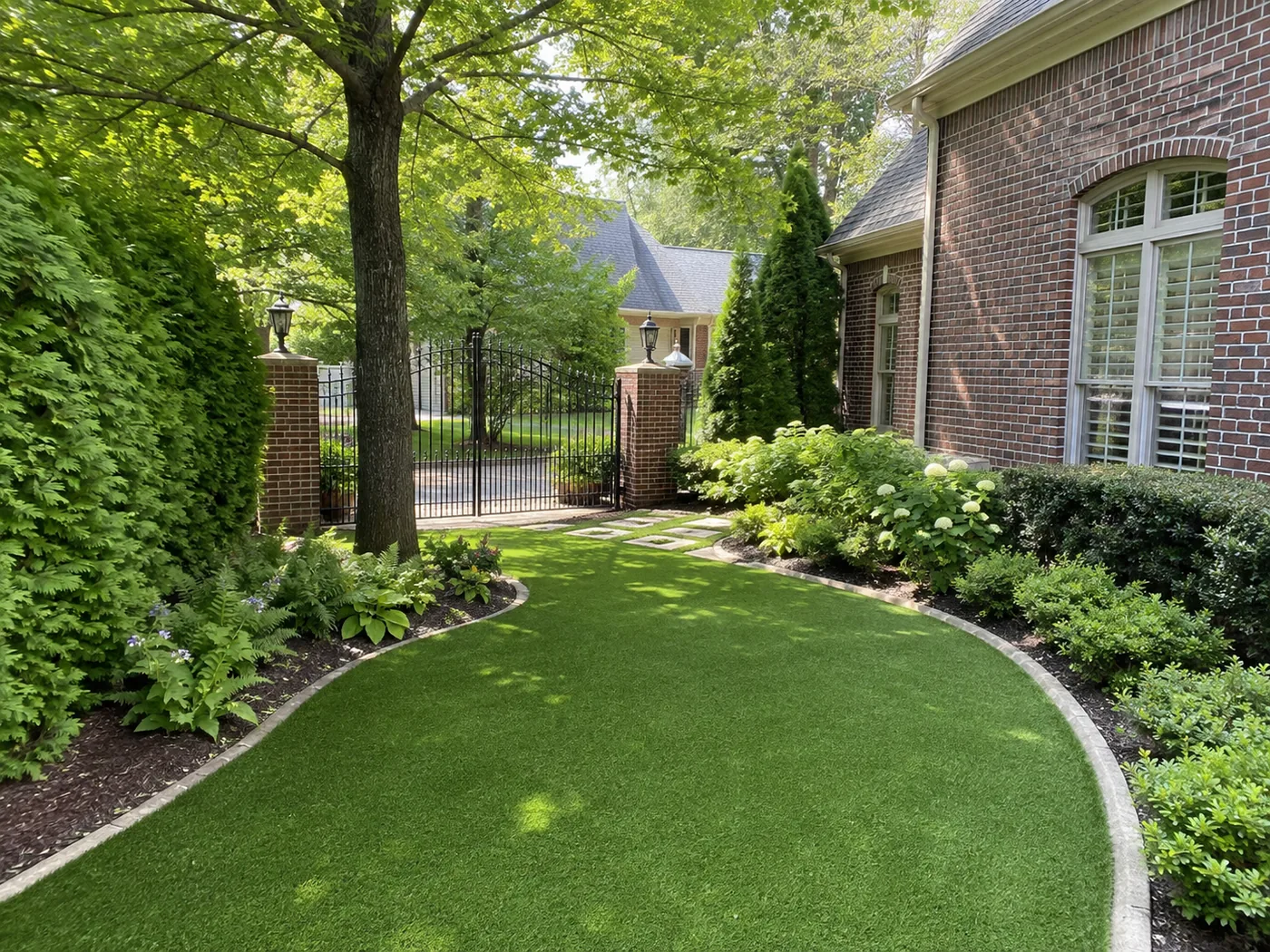 Artificial grass lawn in Lexington KY